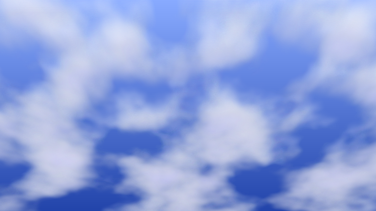 Clouds rendered with multiple layers of simplex noise