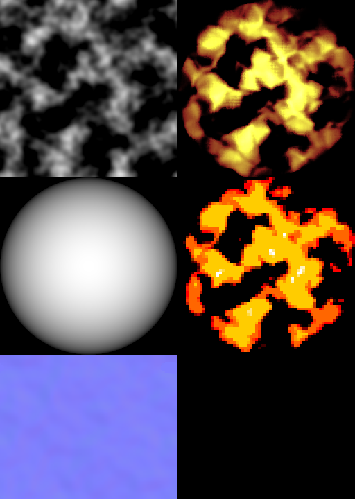 Fire sprite generation with simplex noise