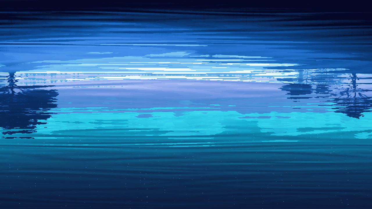 Reflections in waves generated via simplex noise